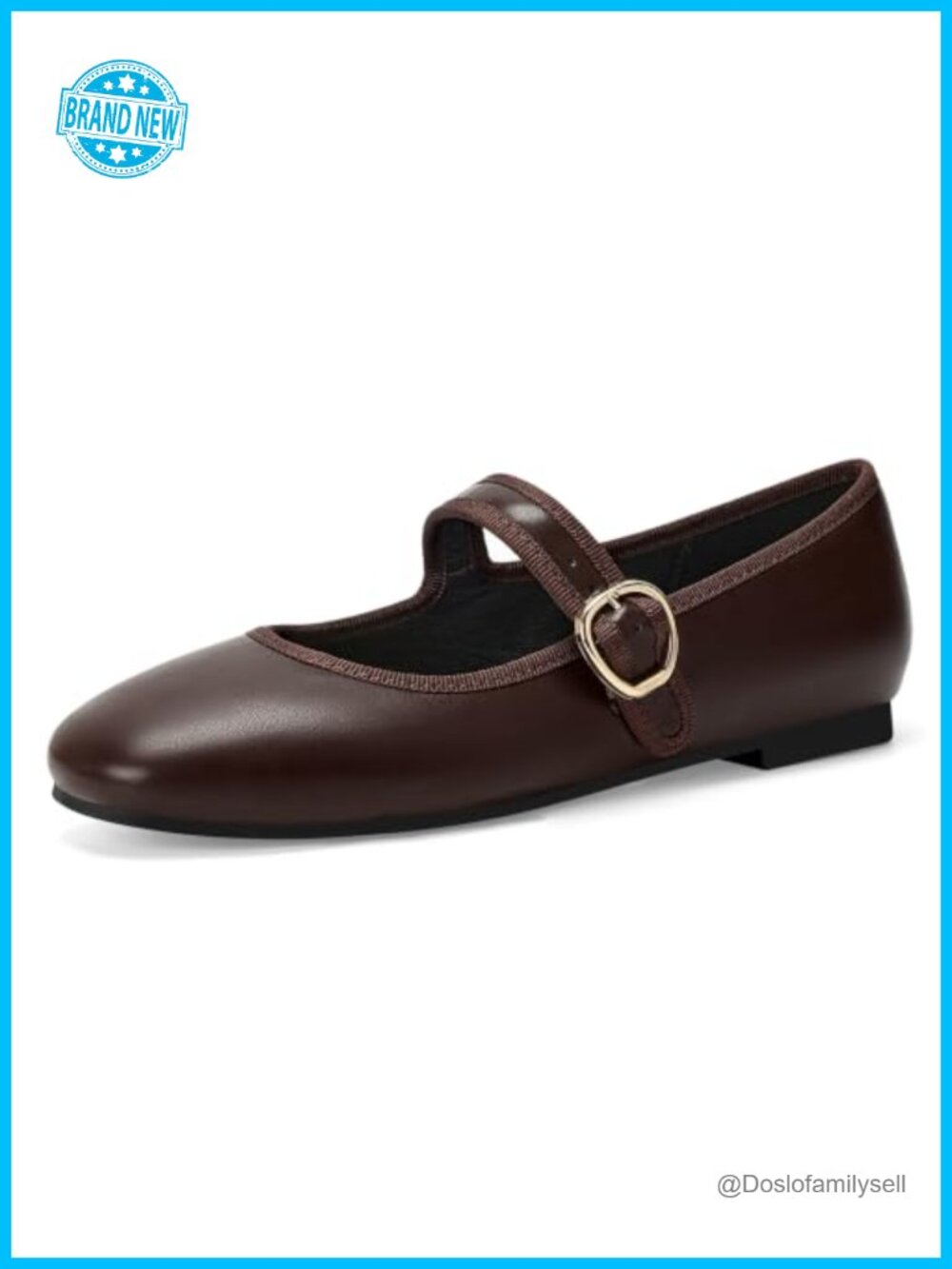 Mary Jane Flats Square Toe Adjustable Buckle Memory Foam Women's Dressy Shoes